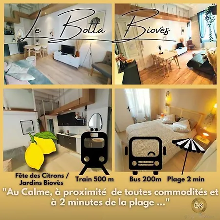 Lägenhet New Bioves Citron Calme Clim Wifi Plage, Renove *