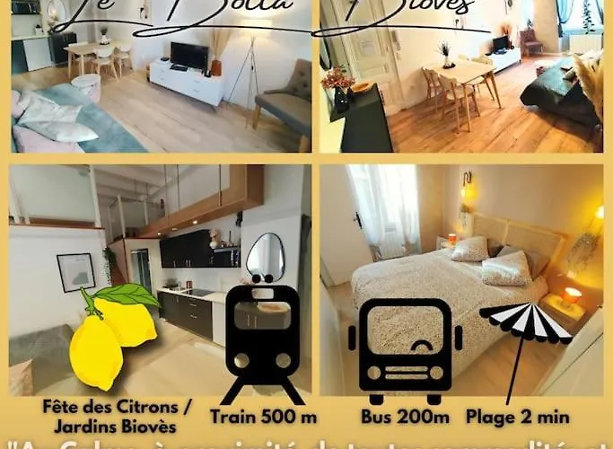 Appartamento New Biovès Citron Calme Clim Wifi Plage, Renové *